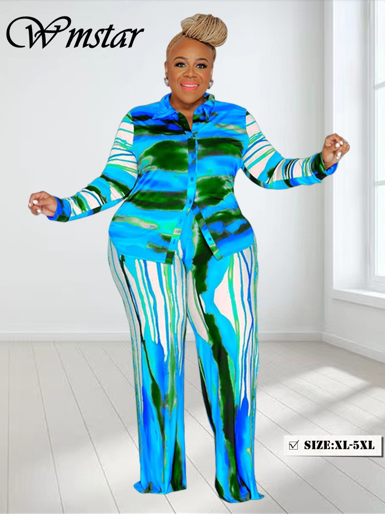Tie Dye Two Piece - Wmstar Plus Size Two Piece Outfits