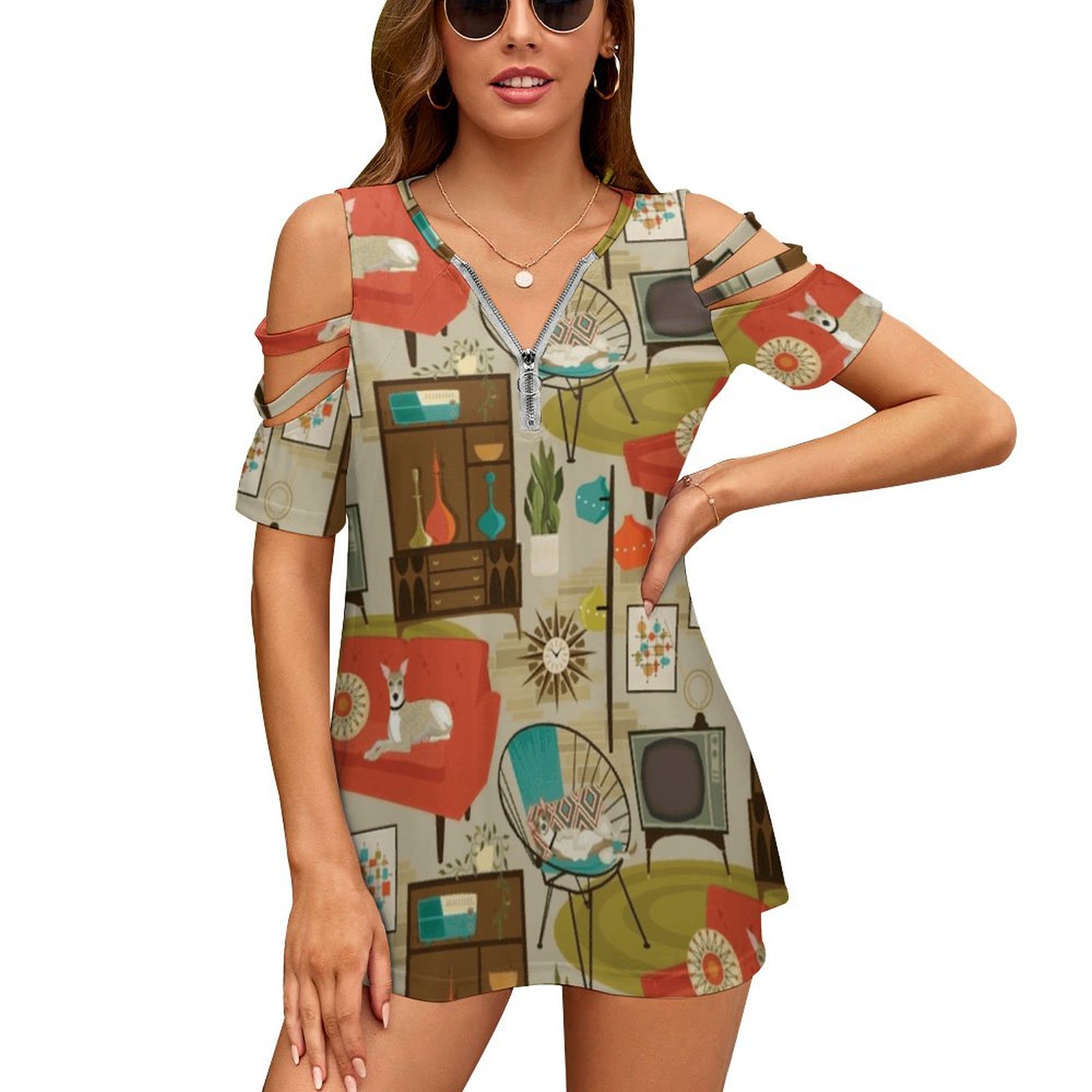 Women'S Fashion In The 1960S - Rec Room Madness Women's T-Shirt Summer