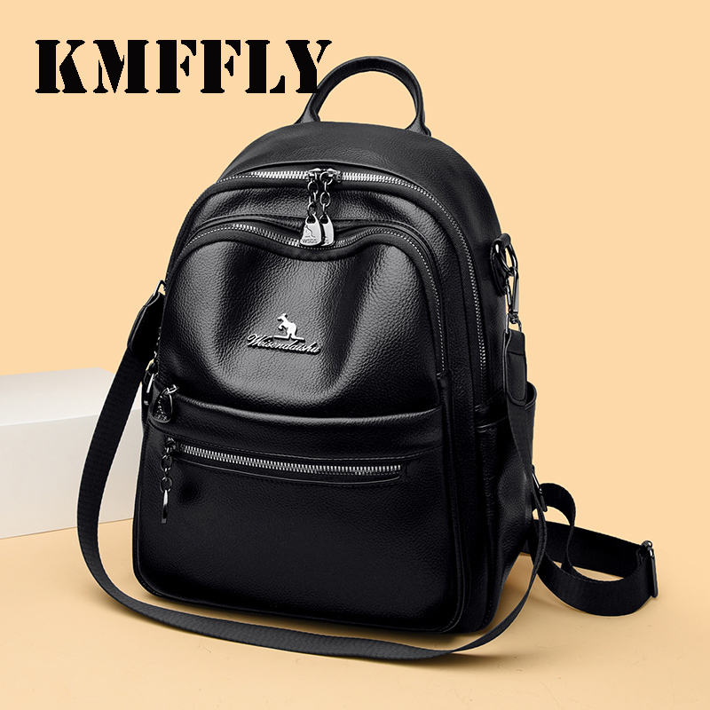 Women'S Fashion Magazine - Vintage Top Quality Leather Backpacks Large