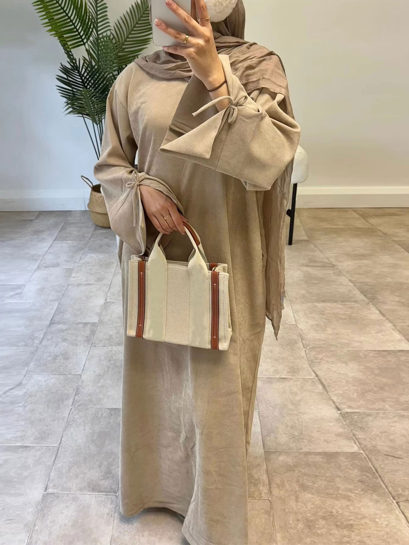 Turkey Women Fashion - Ramadan Bow-knot Dubai Abaya Dress Luxury