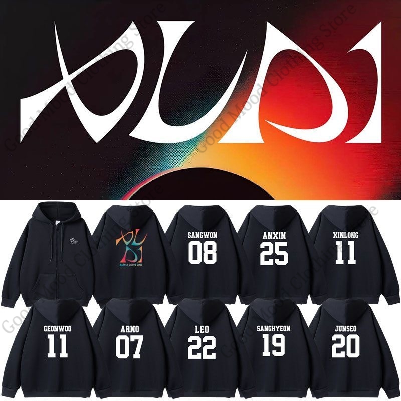 Women'S Fashion Zip Up Hoodies - ALPHA DRIVE ONE Zipper Hoodies Kpop