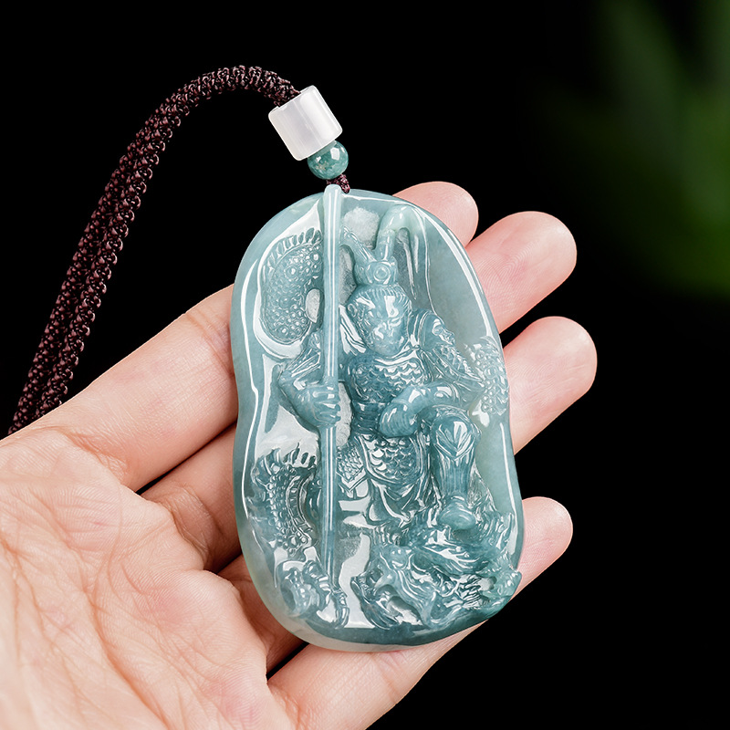 Women'S Fashion Gifts - Burmese Jadeite Monkey King Pendant Necklace