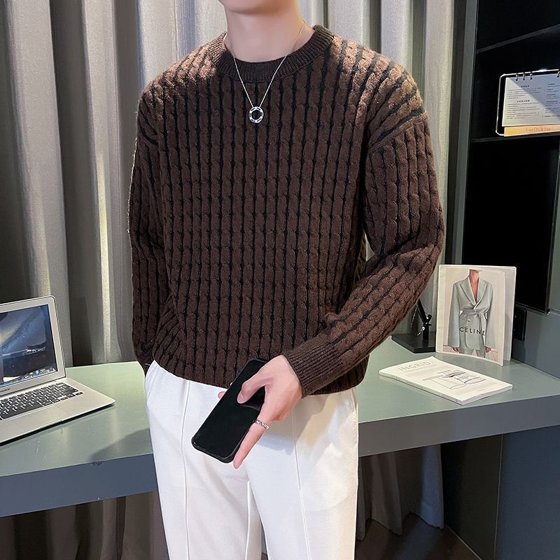 Men Thick Sweater Autumn Winte - Ribbed Knit Sweater review and price