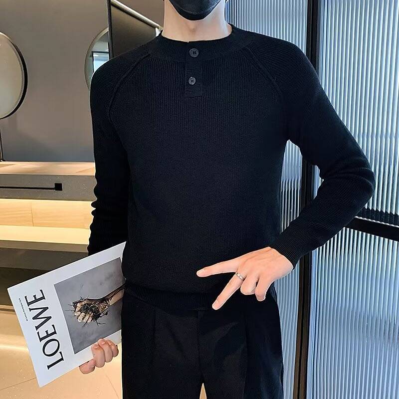 Men Thick Sweater Autumn Winte - Ribbed Knit Sweater review and price