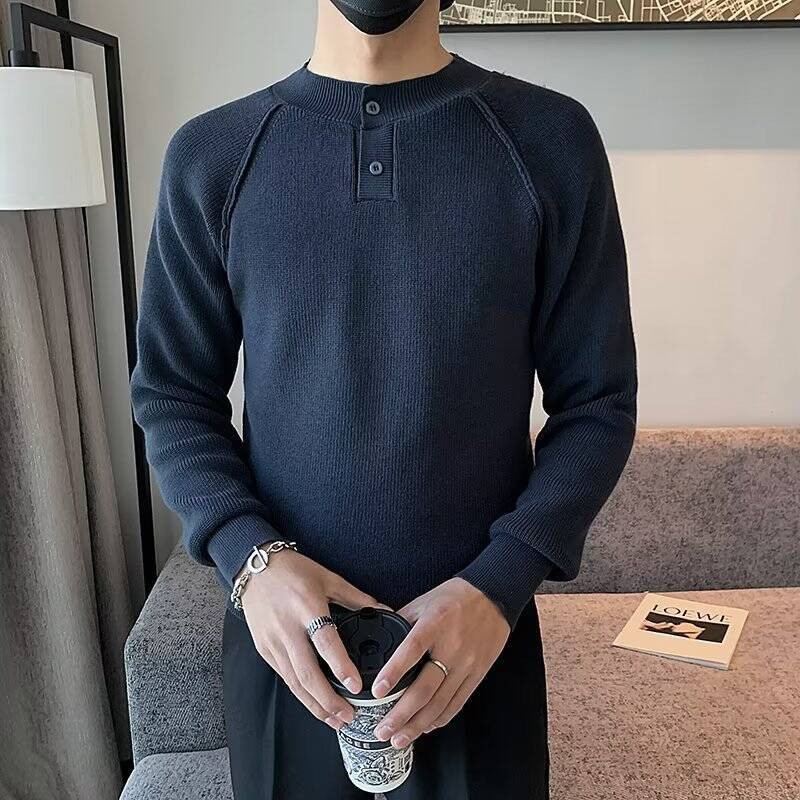 Men Thick Sweater Autumn Winte - Ribbed Knit Sweater review and price