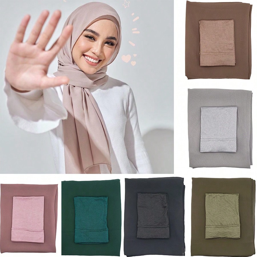 2Pcs/Set Women's Hijab Scarf A - Women Fashion Wear review and price