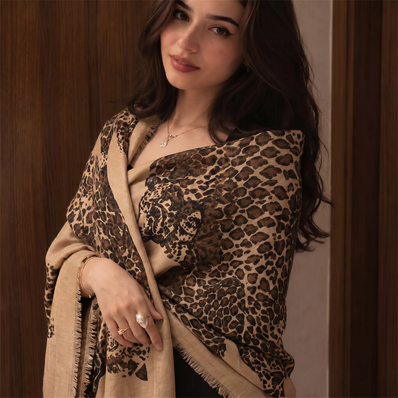 Vintage Leopard Print Hijab an - Women Fashion Wear review and price