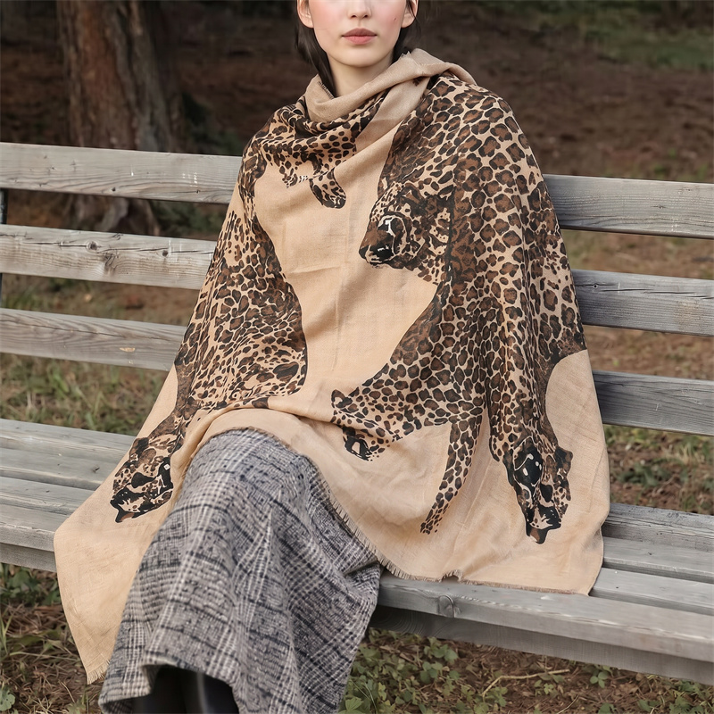 Vintage Leopard Print Hijab an - Women Fashion Wear review and price