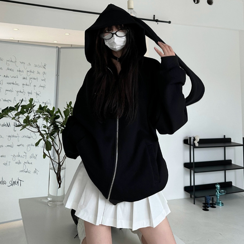 2025 Autumn Kawaii Bunny Big E - Women'S Fashion Zip Up Hoodies review and price