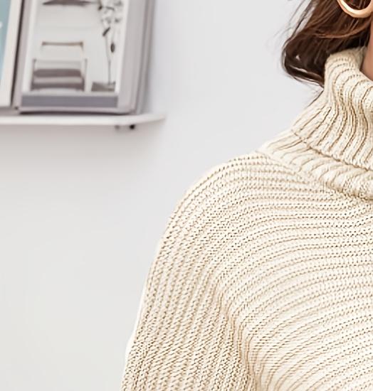 Plus Size Women's Turtleneck S - Ribbed Knit Sweater review and price