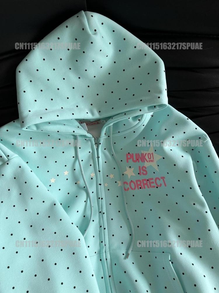 American Style Polka Dot Star  - Women'S Fashion Zip Up Hoodies review and price