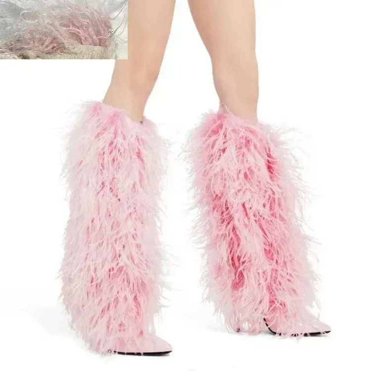Imitation Wool Knee High Boots - Women'S Fashion Magazine review and price