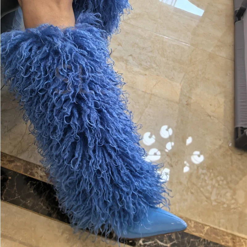 Imitation Wool Knee High Boots - Women'S Fashion Magazine review and price