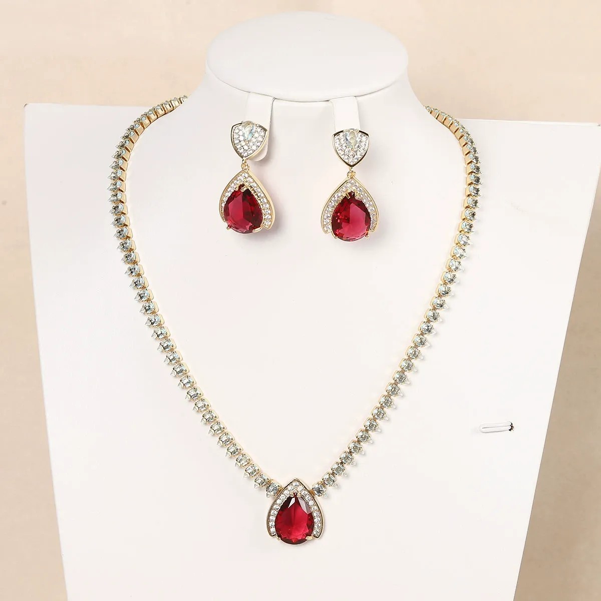 Red Zirconia Pendant Necklace  - Women Fashion Uae review and price