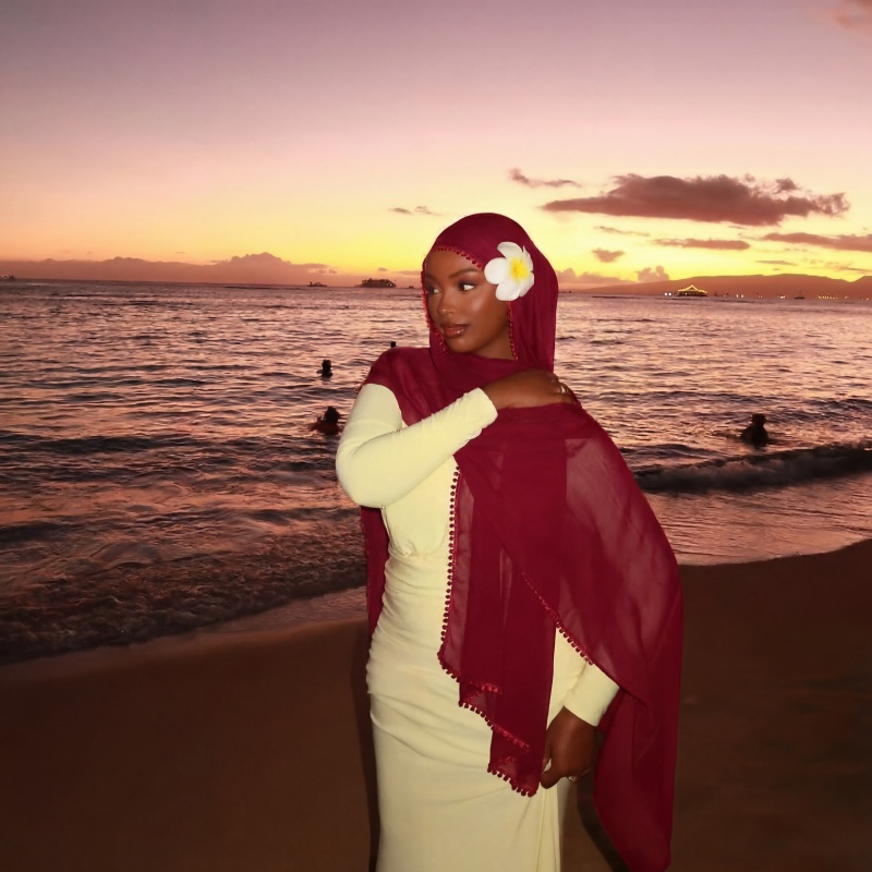 Chiffon Muslim Hijab Delicate  - Women Fashion Wear review and price