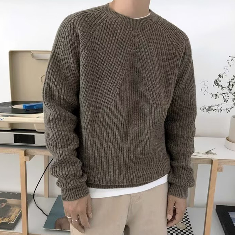 Streetwear Fashion Mens Knit S - Ribbed Knit Sweater review and price