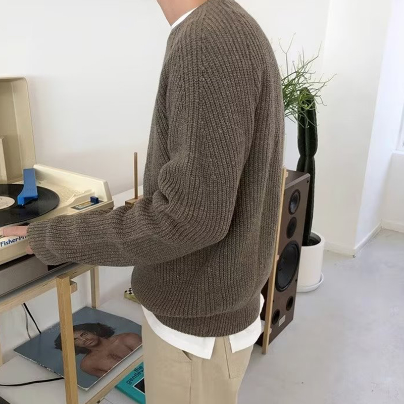 Streetwear Fashion Mens Knit S - Ribbed Knit Sweater review and price