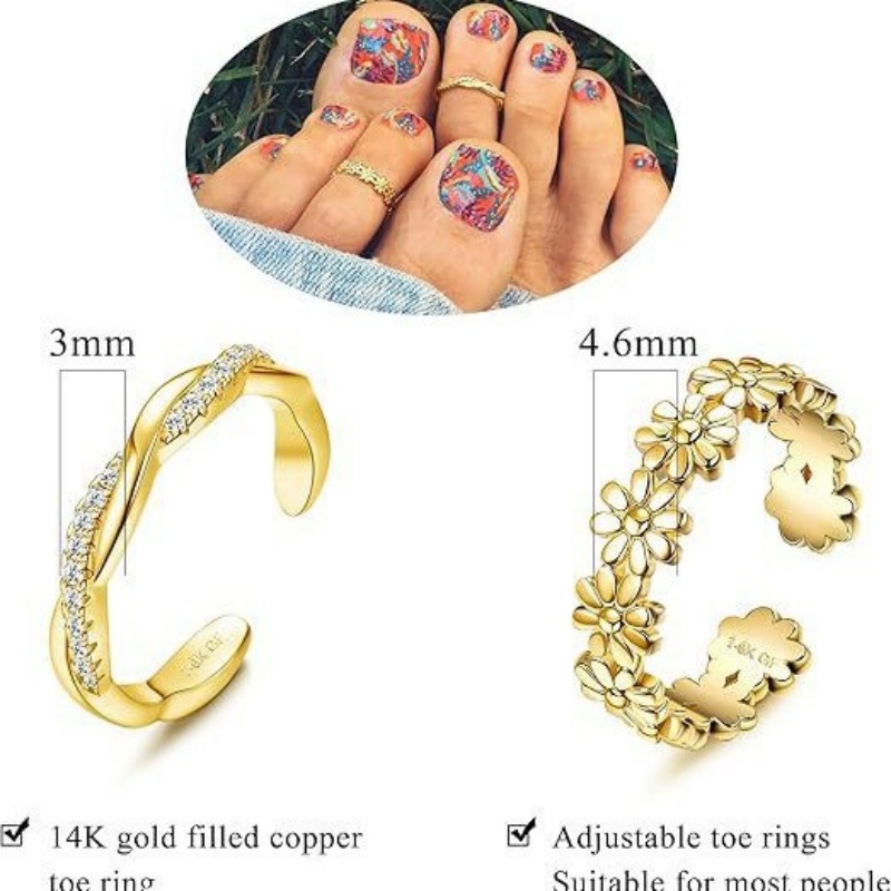 14K Gold-Plated Adjustable Zir - Women'S Fashion Rings Gold review and price