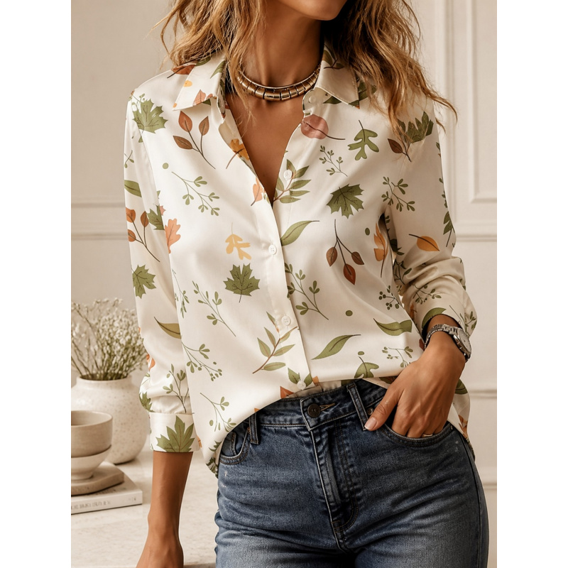 2026Fashion lapel collar long  - Women Top Fashion review and price