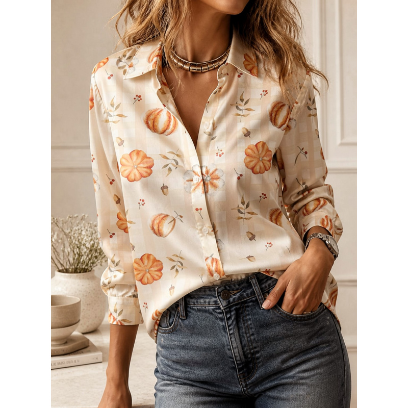 2026Fashion lapel collar long  - Women Top Fashion review and price