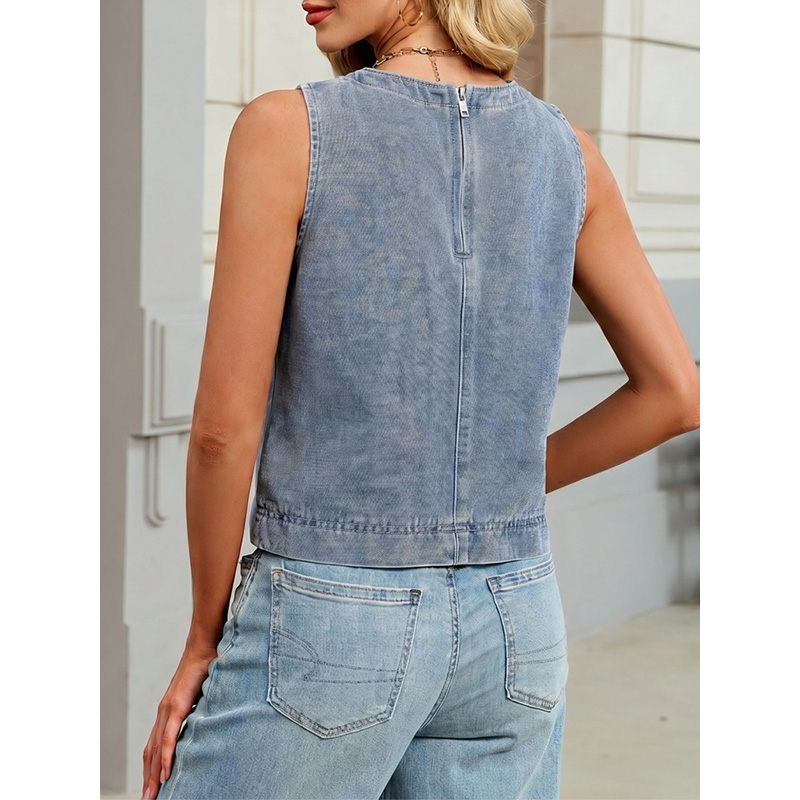 Benuynffy Casual Round Neck De - Women Fashion Vest review and price