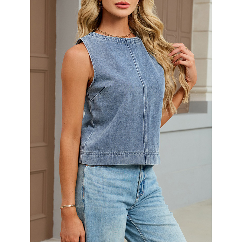 Benuynffy Casual Round Neck De - Women Fashion Vest review and price