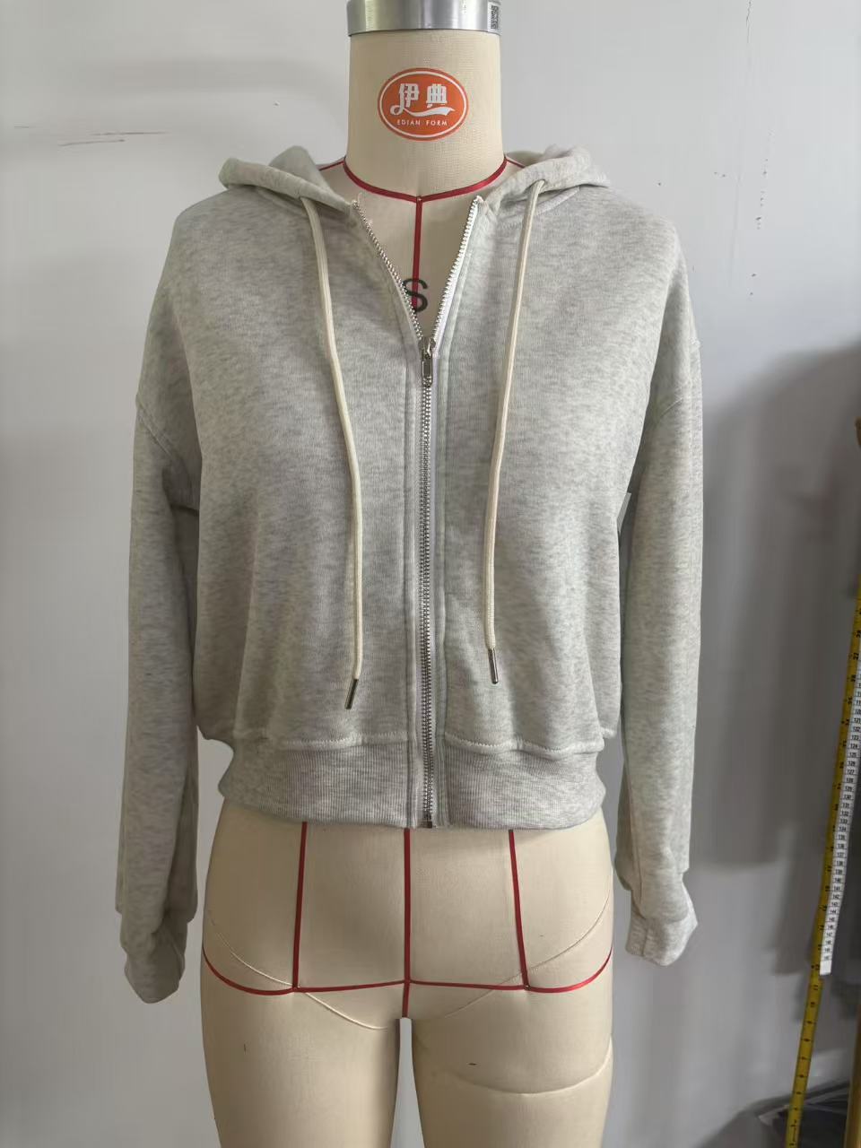 Women's Gray Cropped Zip Up Ho - Women'S Fashion Zip Up Hoodies review and price