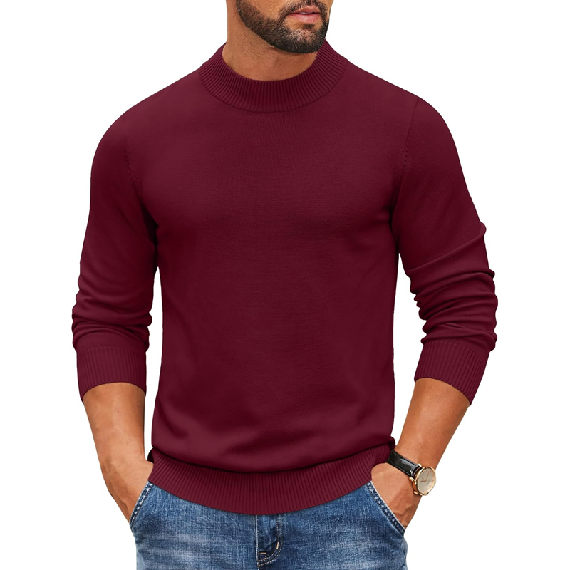 2026 Men's Mock Turtleneck Rib - Ribbed Knit Sweater review and price