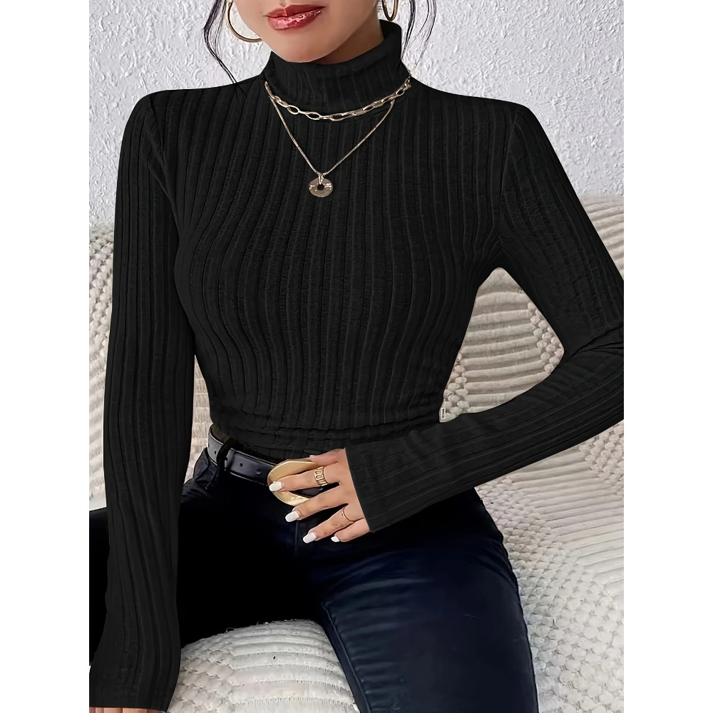 Plus Size 1XL-5XL Women's Slim - Ribbed Knit Sweater review and price