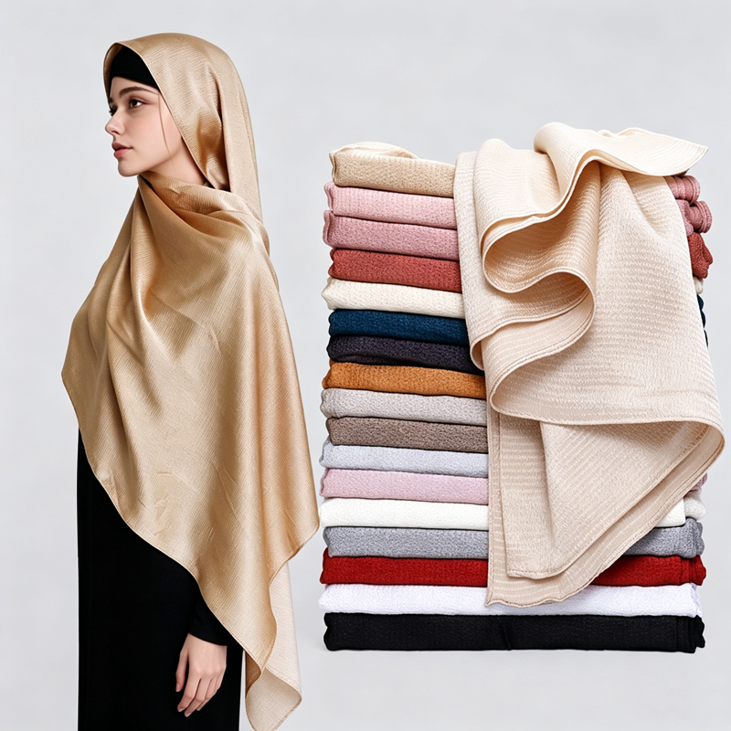 Shiny Satin Muslim Hijab for W - Women Fashion Wear review and price