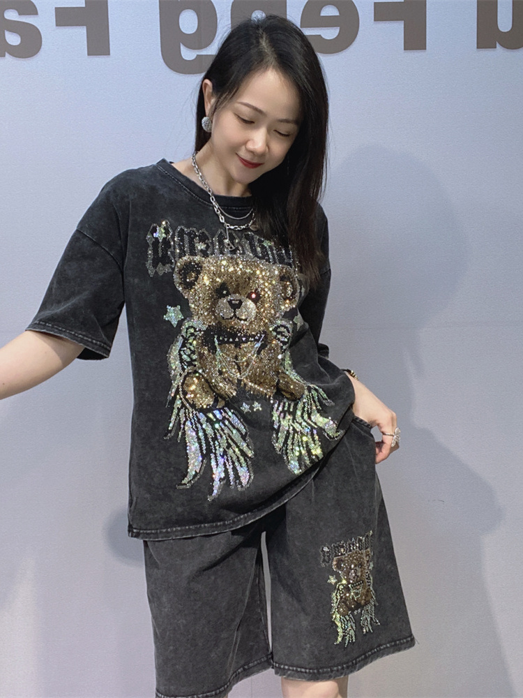 Casual Tie-Dye round Neck Shor - Tie Dye Two Piece review and price