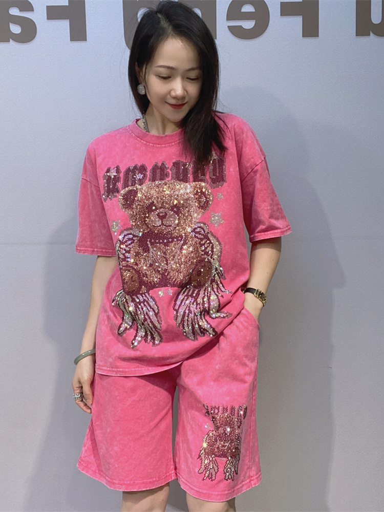 Casual Tie-Dye round Neck Shor - Tie Dye Two Piece review and price