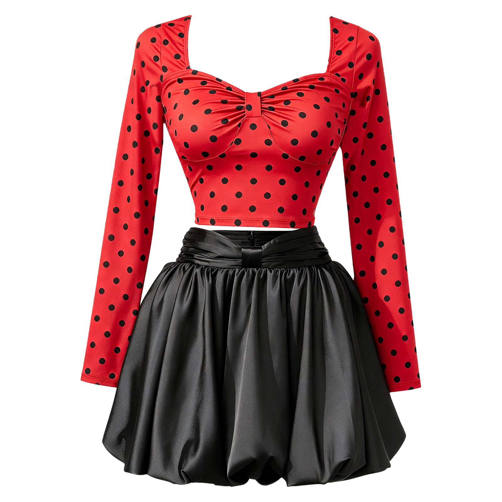 Womens Long Sleeve Polka Dot C - Women Top Fashion review and price
