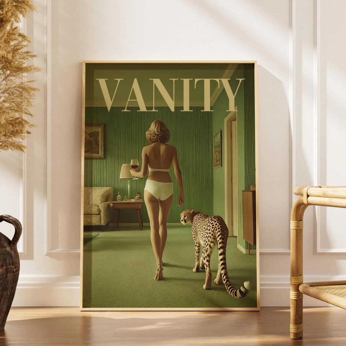 Vintage Woman with Cheetah Can - Women'S Fashion Magazine review and price