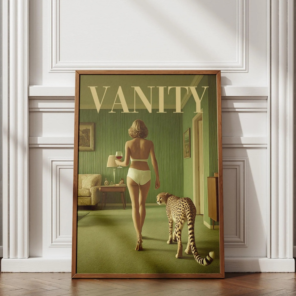 Vintage Woman with Cheetah Can - Women'S Fashion Magazine review and price