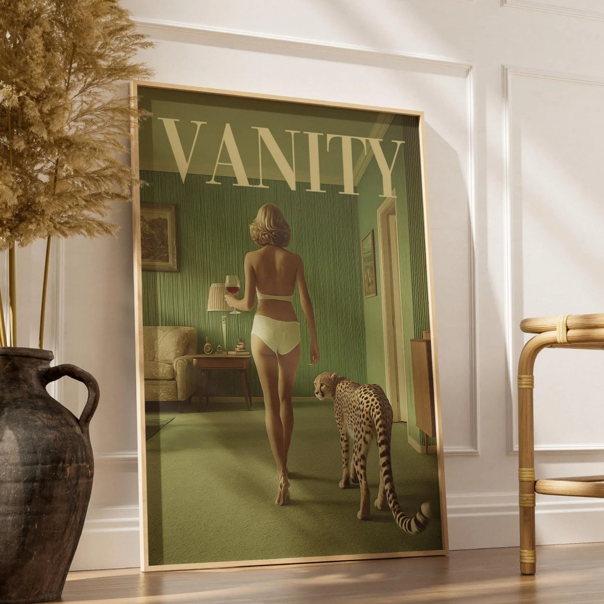 Vintage Woman with Cheetah Can - Women'S Fashion Magazine review and price
