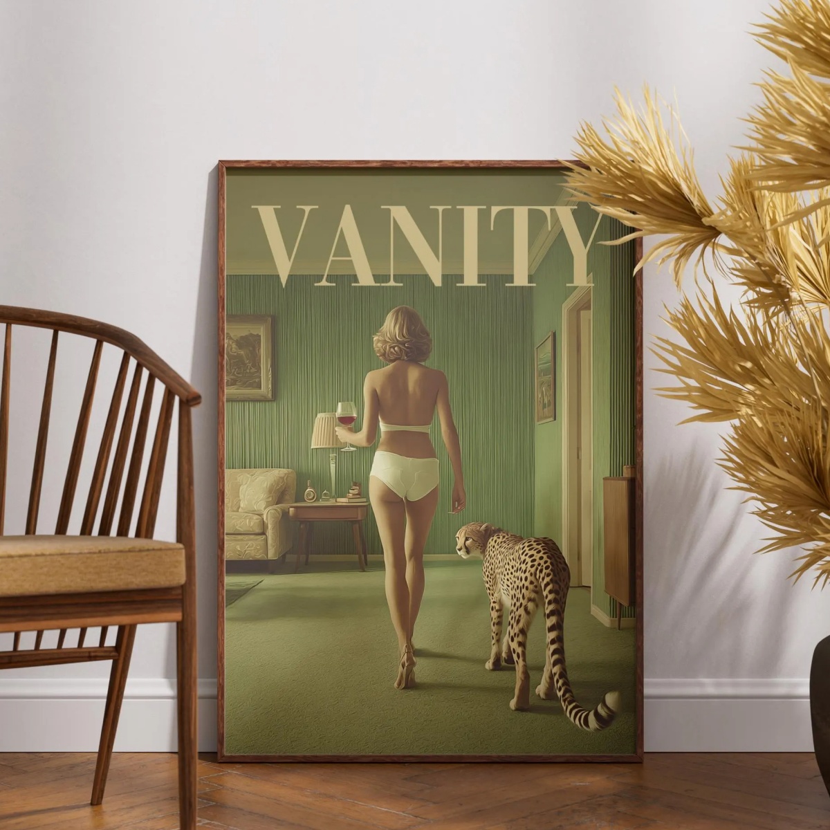 Vintage Woman with Cheetah Can - Women'S Fashion Magazine review and price