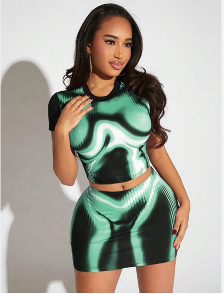 STYLISH LADY Tie Dye Printed S - Tie Dye Two Piece review and price