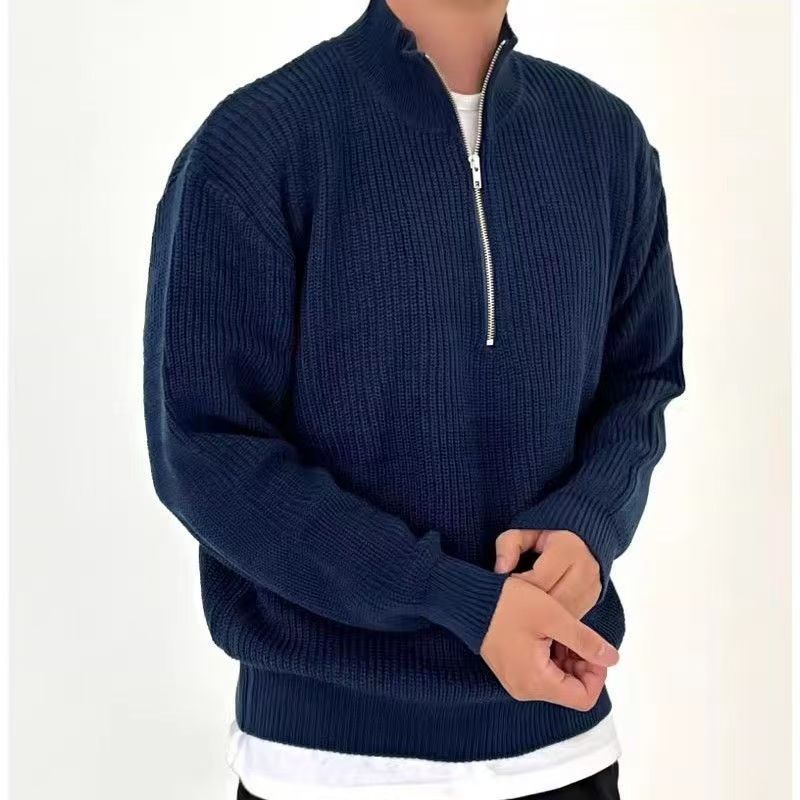 Autumn & Winter Men's Knitting - Ribbed Knit Sweater review and price