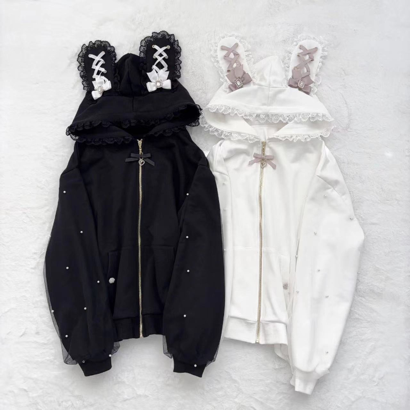 Women Winter Rabbit Ears Lolit - Women'S Fashion Zip Up Hoodies review and price