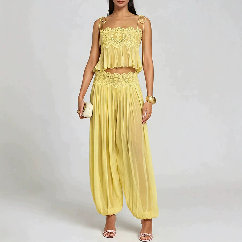 Boho Lace Trim 2 Piece Outfit  - Tie Dye Two Piece review and price
