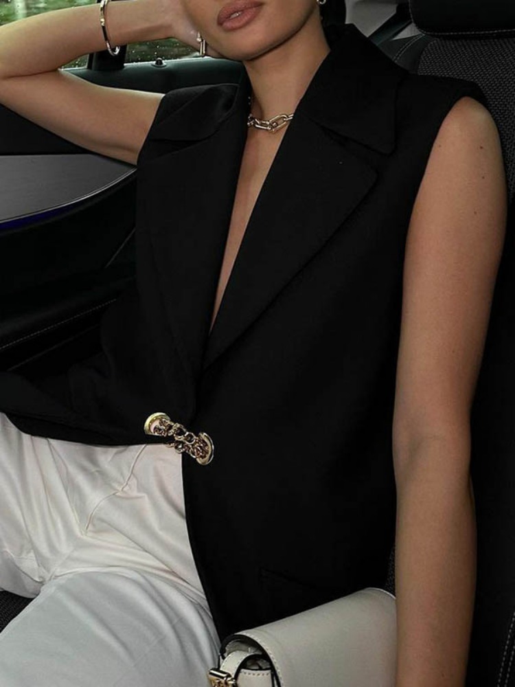 Women's Solid Black Sleeveless - Women'S Fashion Trends 2026 Spring Summer review and price