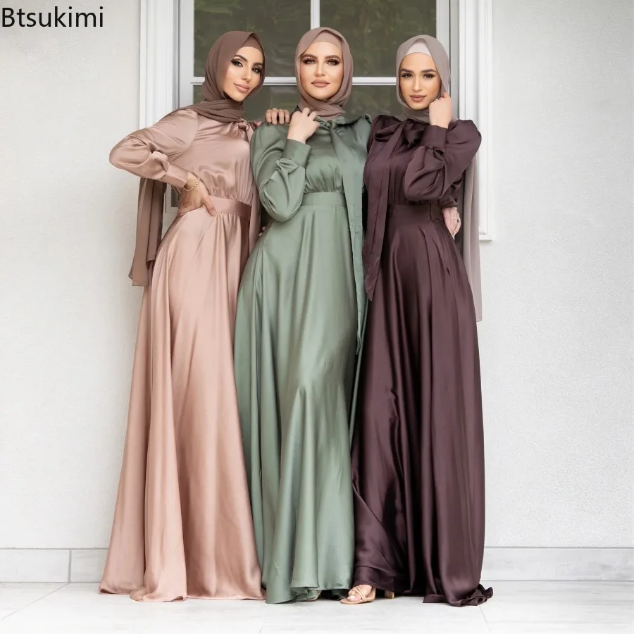 Elegant Satin Dress for Women  - Turkey Women Fashion review and price