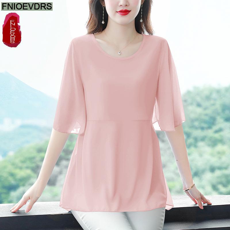 M-4XL Loose Clothes 2023 Women - Wrap Blouse Chiffon review and price