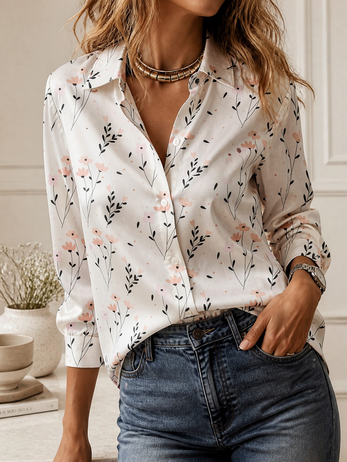 2026Minimalist Button Down Lon - Women Top Fashion review and price