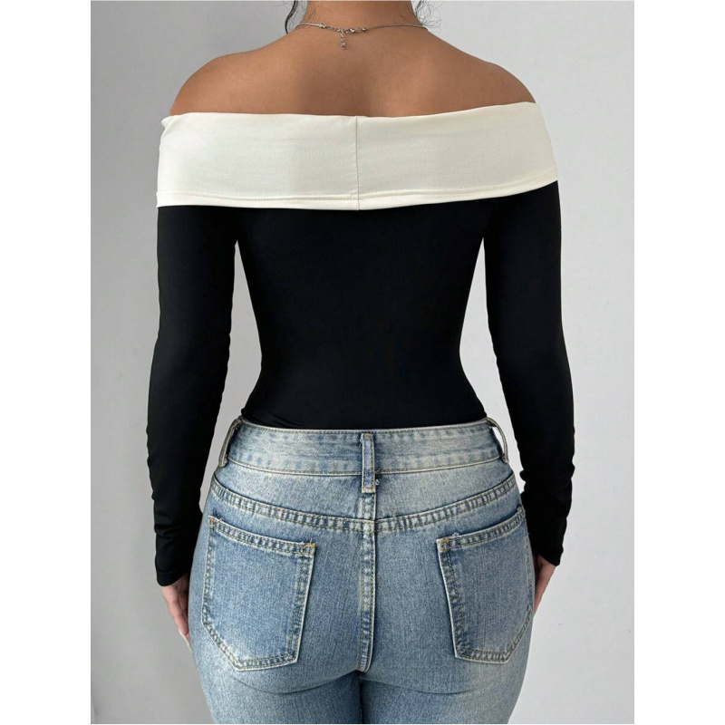 Bowknot Decor Off Shoulder Bod - Women Fashion Wear review and price